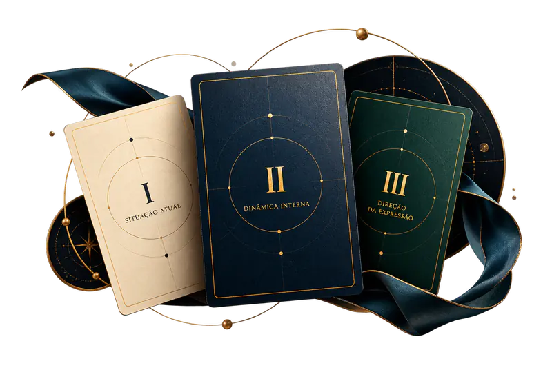 Composição visual do MPA com três cartas